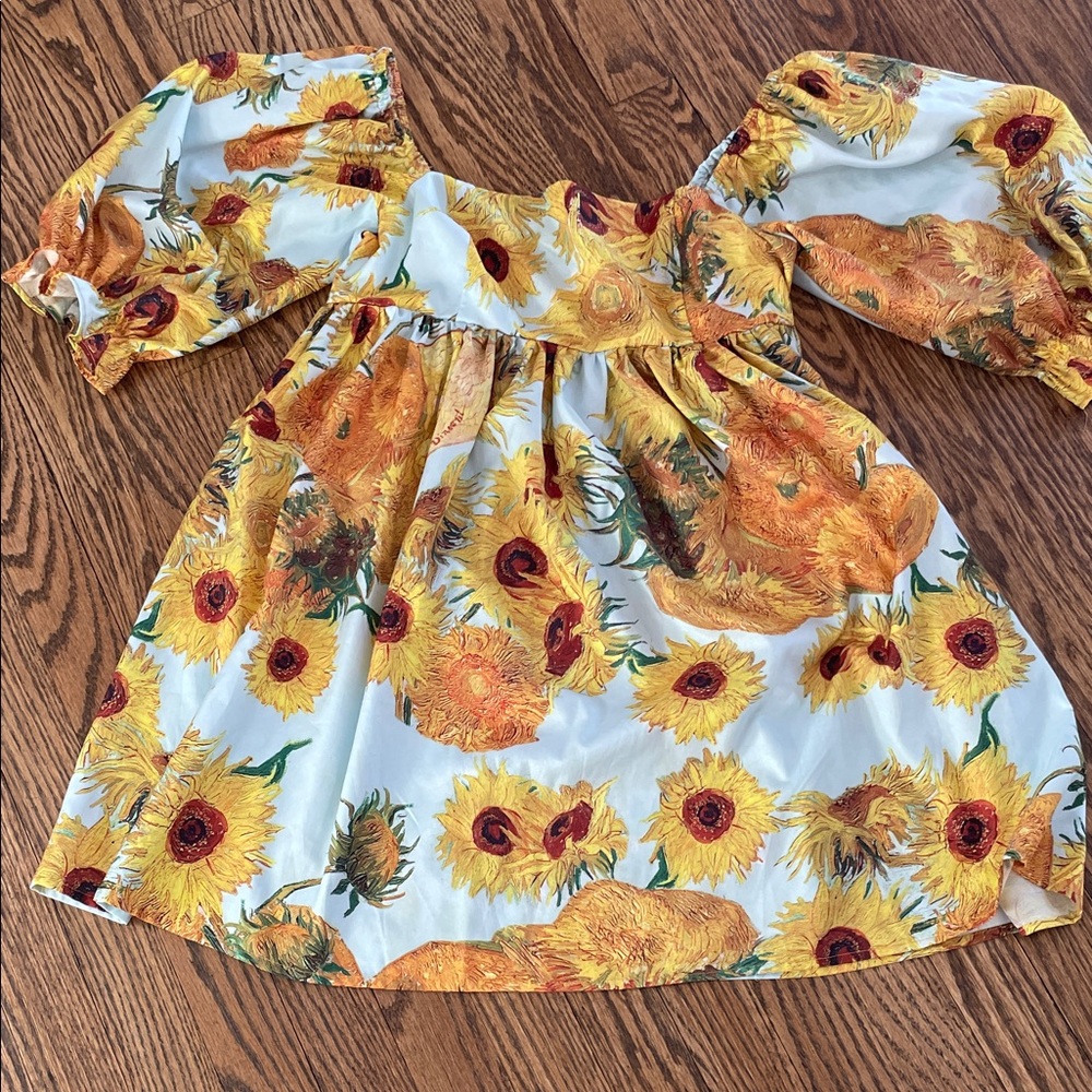Floral Sunflower Mini Dress